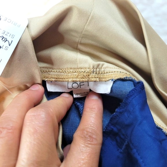 Loft Maternity Blue Stretch Straight Leg Dress Pant Sz 14M - Picture 3 of 4